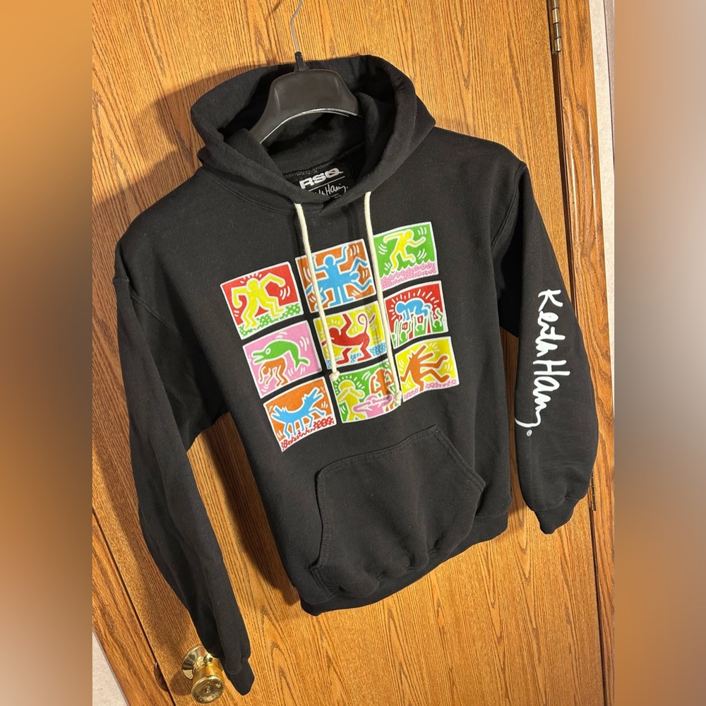 Keith Haring x RSQ Graphic Hoodie Sweatshirt - Picture 2 of 6